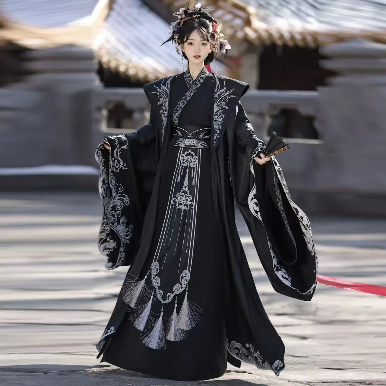 Vintage Black Men Women Hanfu Traditional Chinese Dress Carnival Event Wuxia Martial Cosplay Costume Halloween Party Outfit Male
Vintage Black Men Women Hanfu Traditional Chinese Dress Carnival Event Wuxia Martial Cosplay Costume Halloween Party Outfit Male