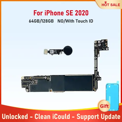 Scheda madre completamente testata per iPhone SE 2020 64g 128g con Touch ID Scheda madre sbloccata Scheda iCloud pulita Consegna veloce