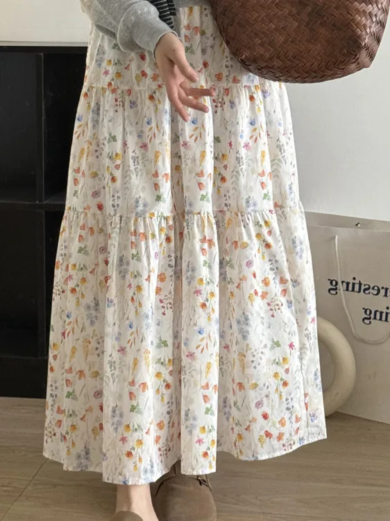 High Waist Floral Print Midi Skirt Women's Summer Draping A-Line Skirt Artistic Style Casual Wear Shape Body Type
High Waist Floral Print Midi Skirt Women's Summer Draping A-Line Skirt Artistic Style Casual Wear Shape Body Type