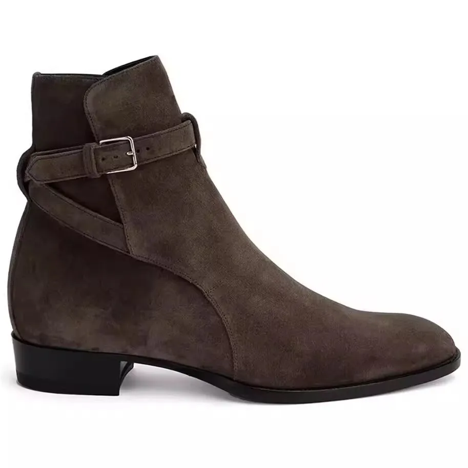 British Style Belt Buckle Decor Ankle Boots for Men Retro Genuine Leather Round Toe Chunky Heel Male Chelsea Boots Party Shoes
British Style Belt Buckle Decor Ankle Boots for Men Retro Genuine Leather Round Toe Chunky Heel Male Chelsea Boots Party Shoes