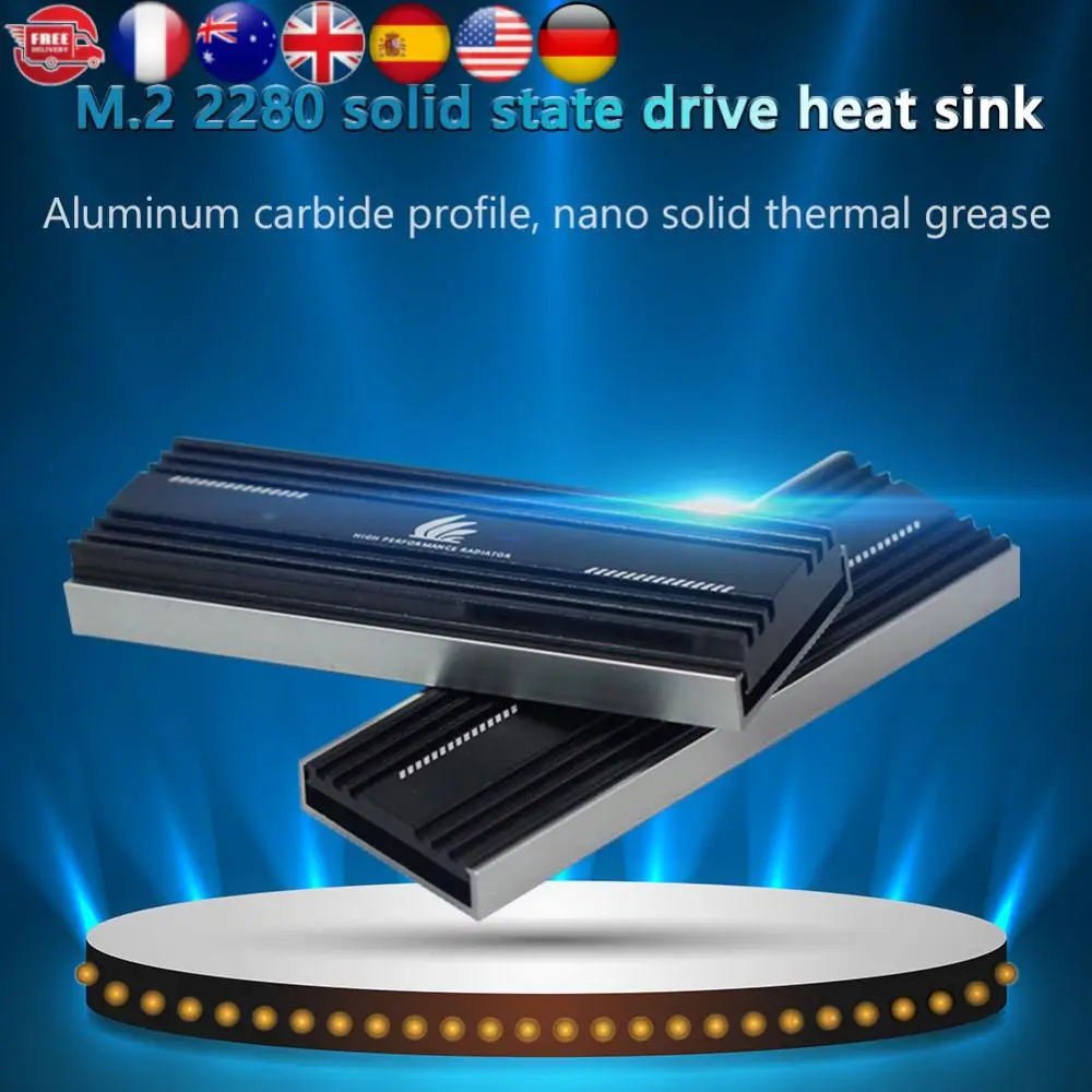 Радиатор для M.2 SSD, алюминиевый теплоотвод для твердотельных накопителей M.2 2280, пассивное охлаждение
Радиатор для M.2 SSD, алюминиевый теплоотвод для твердотельных накопителей M.2 2280, пассивное охлаждение