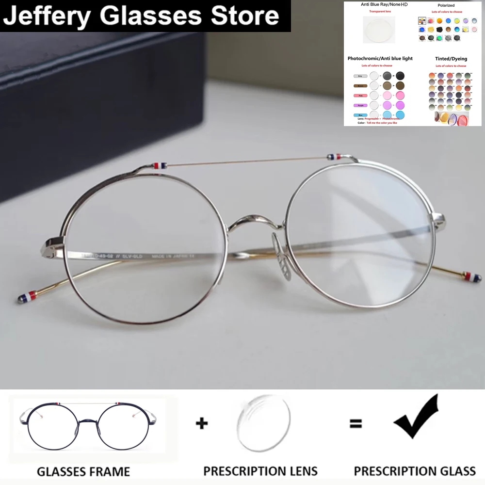 New York TBX910 Pilot Prescription Eyeglasses Men Women Titanium Ultralight Gold Wire Glasses with Myopia Progressive Read lens
New York TBX910 Pilot Prescription Eyeglasses Men Women Titanium Ultralight Gold Wire Glasses with Myopia Progressive Read lens