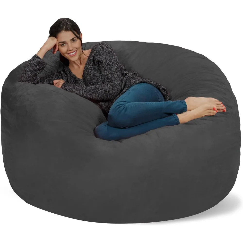 5-Foot Microsuede Bean Bag Chair Cover, Charcoal Color, Soft & Machine Washable
5-Foot Microsuede Bean Bag Chair Cover, Charcoal Color, Soft & Machine Washable