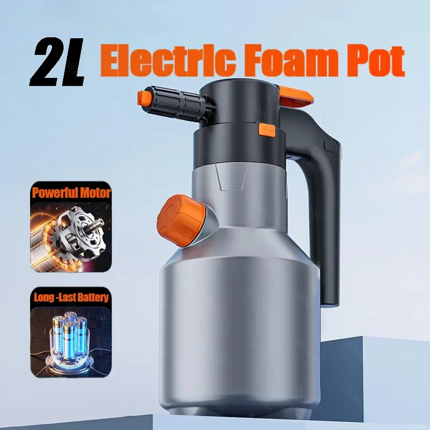 2L Handheld Electric Foam Sprayer Hand Pump Snow Foam Cannon Motorized Car Wash Sprayer for Home Cleaning
2L Handheld Electric Foam Sprayer Hand Pump Snow Foam Cannon Motorized Car Wash Sprayer for Home Cleaning