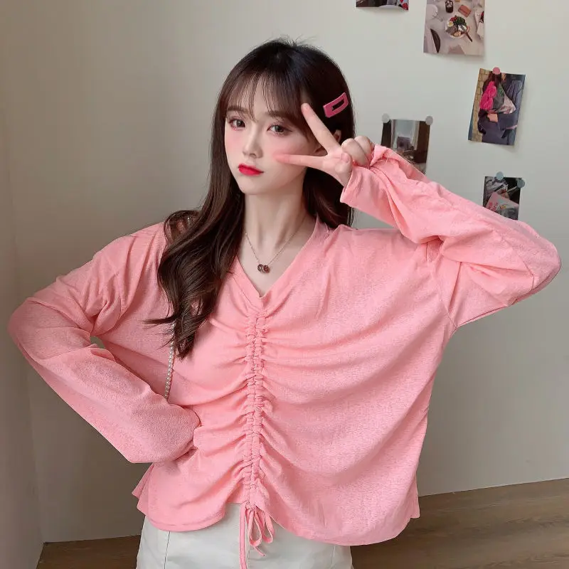 Autumn Winter Fashion Women's Long Sleeve Top Smock French Shirt Ice Silk Coat Designer Free Shipping Wholesale T-shirt New
Autumn Winter Fashion Women's Long Sleeve Top Smock French Shirt Ice Silk Coat Designer Free Shipping Wholesale T-shirt New