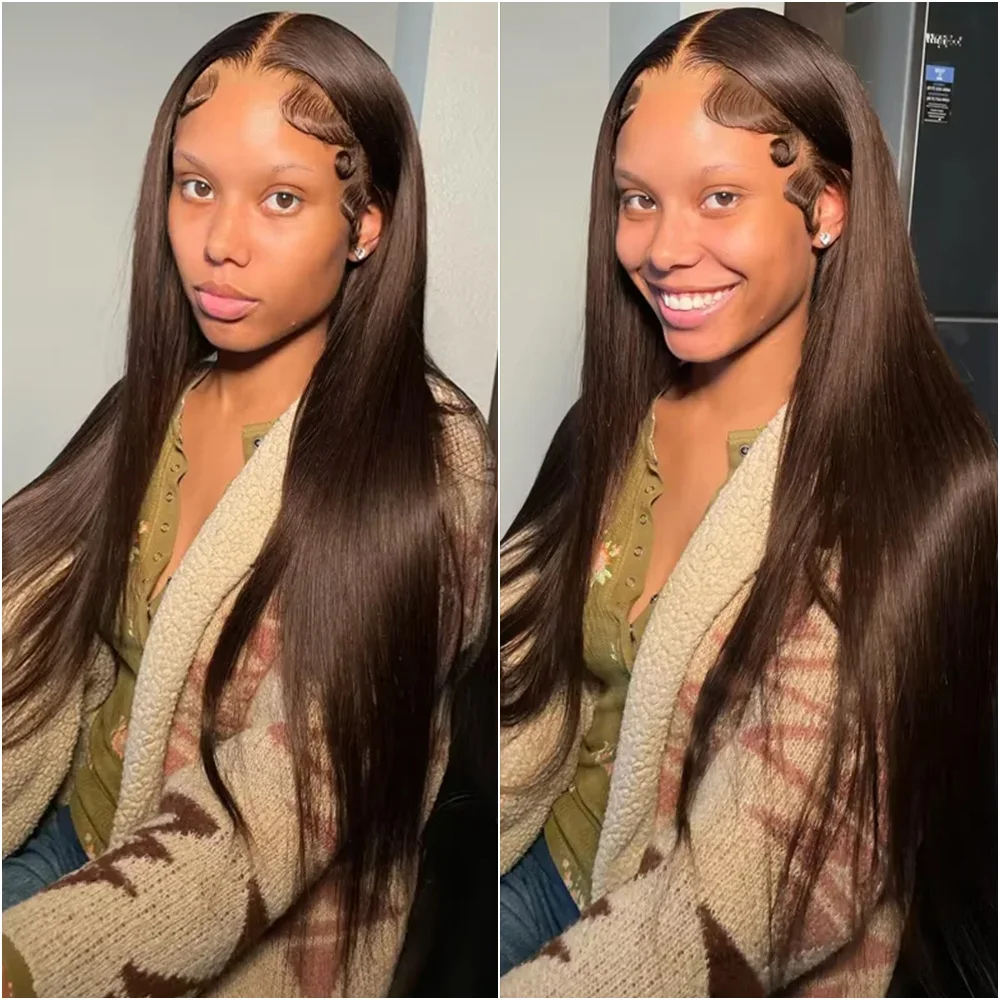 220% Density Straight Chocolate Brown 13x6 HD Lace Frontal Wig 40 46 Inches 13x4 Lace Front Brazilian Human Hair Wigs For Women
220% Density Straight Chocolate Brown 13x6 HD Lace Frontal Wig 40 46 Inches 13x4 Lace Front Brazilian Human Hair Wigs For Women