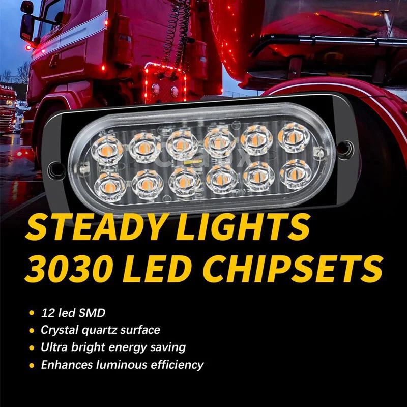 12V LED Car Strobe Warning Light Grill Flashing Breakdown Emergency Light Car Truck Trailer Beacon Lamp LED Side Light For Cars
12V LED Car Strobe Warning Light Grill Flashing Breakdown Emergency Light Car Truck Trailer Beacon Lamp LED Side Light For Cars