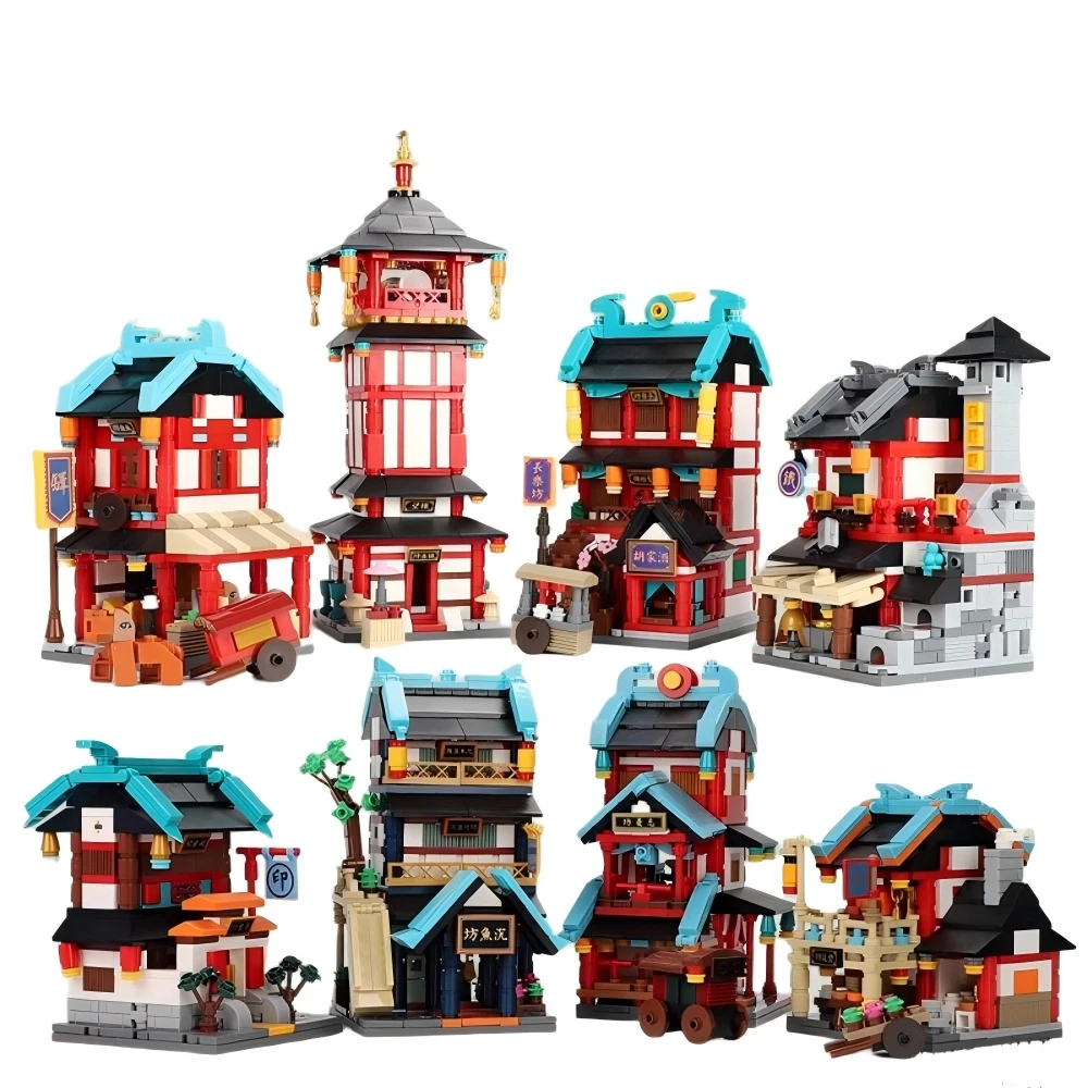 Mini City Street Vermilion Bird Street Building Blocks MOC China Ancient Architecture Friends Figures Bricks Toys for Children
Mini City Street Vermilion Bird Street Building Blocks MOC China Ancient Architecture Friends Figures Bricks Toys for Children