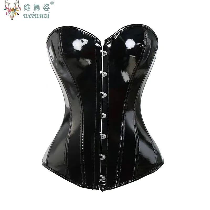 Sexy Black OilGlossy PVC Leather New EuroStyle Corset Bustier Steampunk Gothic Burlesque Clothing Women Shaper Overbust Corsetto
Sexy Black OilGlossy PVC Leather New EuroStyle Corset Bustier Steampunk Gothic Burlesque Clothing Women Shaper Overbust Corsetto