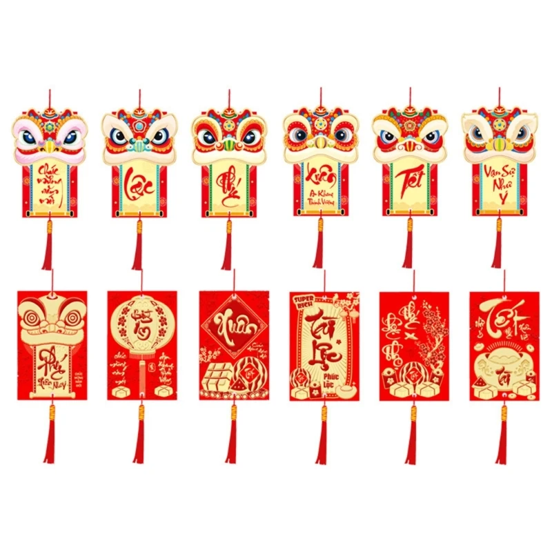 N0HB 6Pcs New Year Decorative Pendants Festival Hanging Decoration Party Supplies
N0HB 6Pcs New Year Decorative Pendants Festival Hanging Decoration Party Supplies
