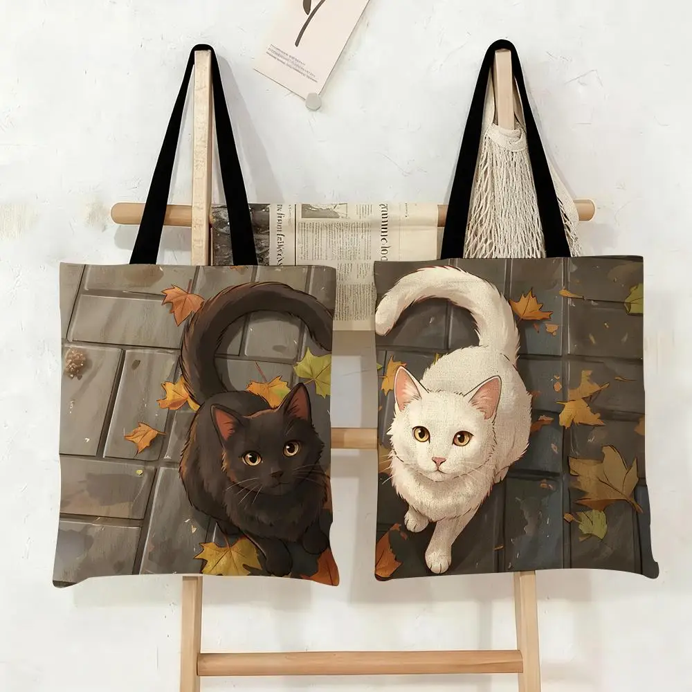 Cartoon CAT Storage Bags Canvas Tote Bag Large Capacity Double-Sided Print Reusable Shopping Bag Eco-Friendly Shoulder Bag
Cartoon CAT Storage Bags Canvas Tote Bag Large Capacity Double-Sided Print Reusable Shopping Bag Eco-Friendly Shoulder Bag