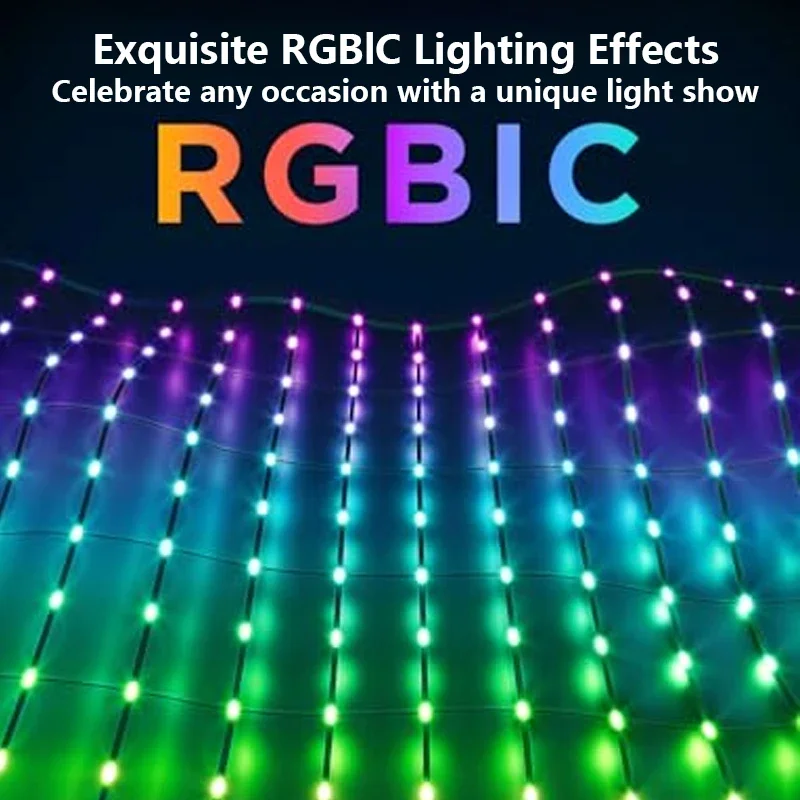 RGB Mesh Lights Bush Net Lights Outdoor Curtain Light String Outside Garden Twinkle Light for Patio Wall Roof Balcony Christmas
RGB Mesh Lights Bush Net Lights Outdoor Curtain Light String Outside Garden Twinkle Light for Patio Wall Roof Balcony Christmas