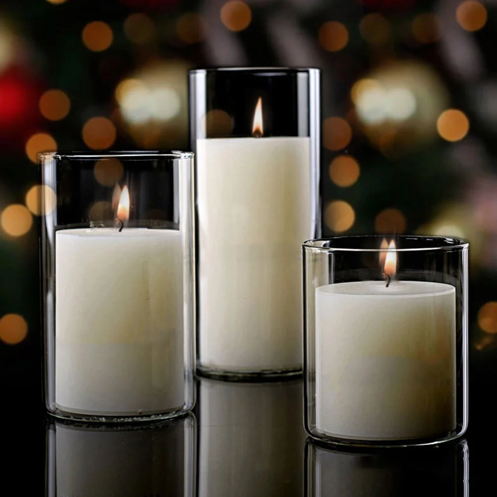 3Pcs Glass Holder Clear Vase Glass Cylinder Vase Tapered Candles Transparent Jar Glass Bottle Desktop Glass Cup
3Pcs Glass Holder Clear Vase Glass Cylinder Vase Tapered Candles Transparent Jar Glass Bottle Desktop Glass Cup