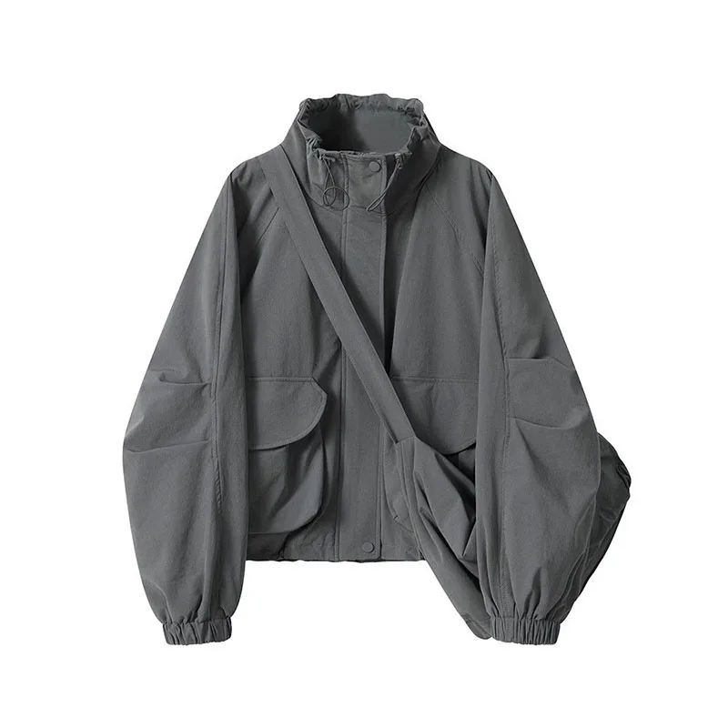 Stand collar casual Trench Coats for women autumn winter loose Baseball jacket female fashion outwear Korean women coat
Stand collar casual Trench Coats for women autumn winter loose Baseball jacket female fashion outwear Korean women coat