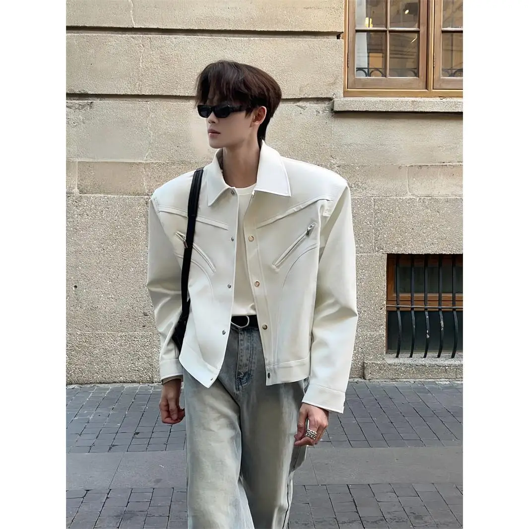 American Sle Deconstructed Cool Motorcycle Design Jaet Leather Coat Men Spring Autumn Retro Cleanfit Leather Jaet
American Sle Deconstructed Cool Motorcycle Design Jaet Leather Coat Men Spring Autumn Retro Cleanfit Leather Jaet