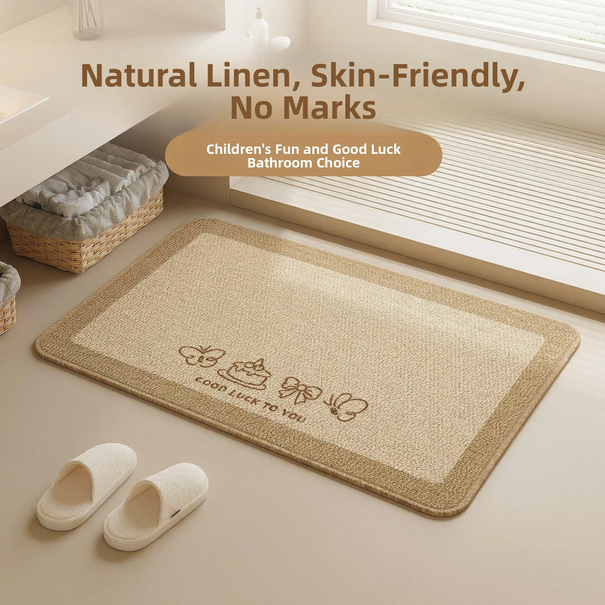 New 2026 Anti-Slip Linen Bathroom Mat Absorbent Toilet Entrance Door Mat Korean Style Home Decorative Floor Rug
New 2026 Anti-Slip Linen Bathroom Mat Absorbent Toilet Entrance Door Mat Korean Style Home Decorative Floor Rug