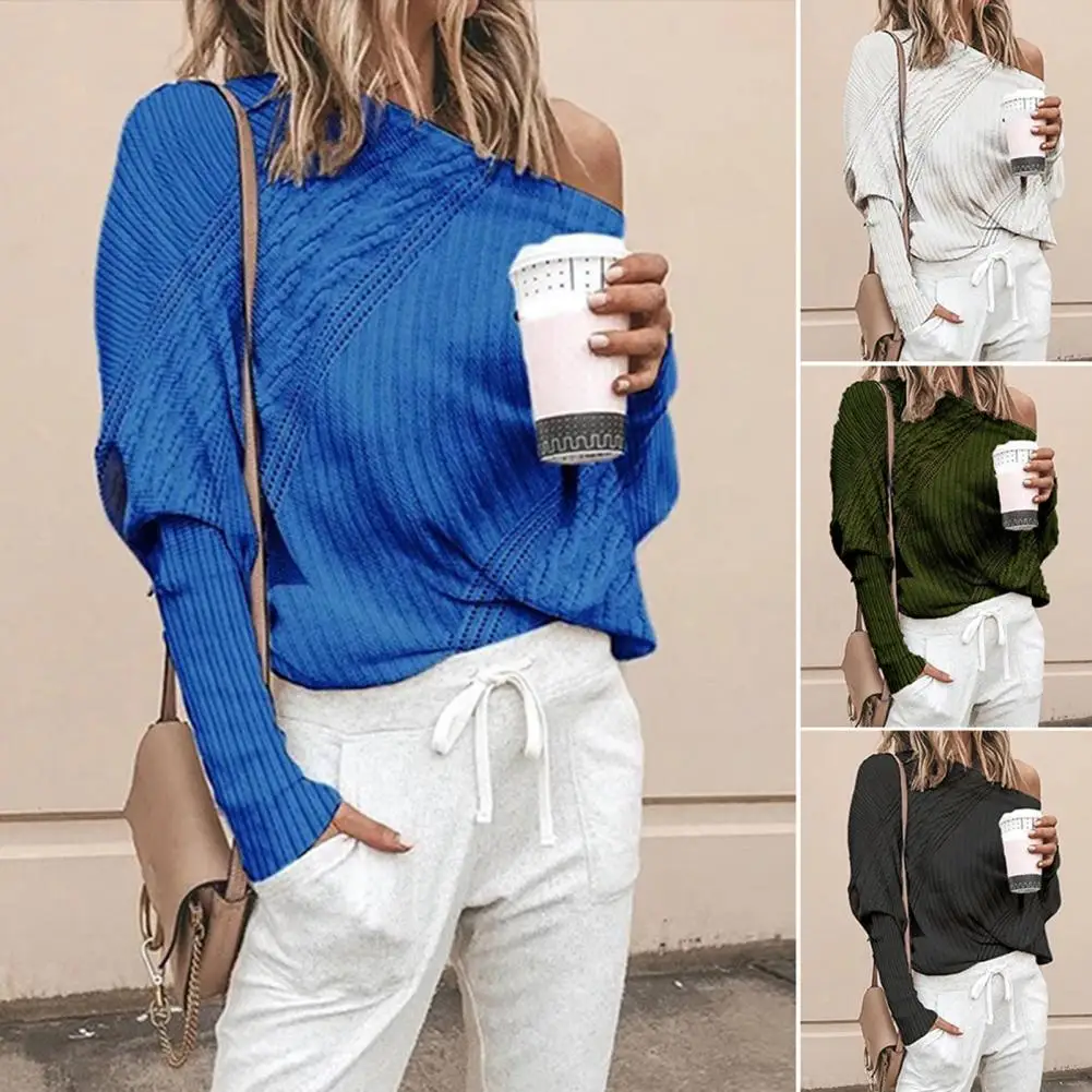 Winter Sweater Round Neck Hollow Out Solid Color Off The Shoulder Pullover Keep Warm Soft Long Sleeves Women Sweater for Work
Winter Sweater Round Neck Hollow Out Solid Color Off The Shoulder Pullover Keep Warm Soft Long Sleeves Women Sweater for Work