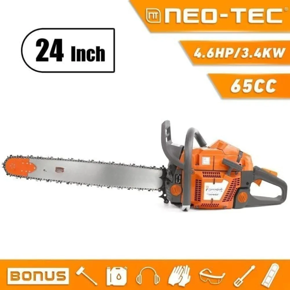 New NH865 65cc ChainSaw, Chain Saw with 24 Inch Advance Bar and Chain, 3.4KW 4.6HP Chainsaw (24 INCH)
New NH865 65cc ChainSaw, Chain Saw with 24 Inch Advance Bar and Chain, 3.4KW 4.6HP Chainsaw (24 INCH)