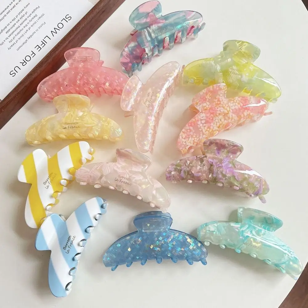 Personalized Fresh Acetate Hair Claw Stripe Acetic Acid Irregular Pattern Shark Clip Geometry Shark Clip Flower Hair Claw Girls
Personalized Fresh Acetate Hair Claw Stripe Acetic Acid Irregular Pattern Shark Clip Geometry Shark Clip Flower Hair Claw Girls