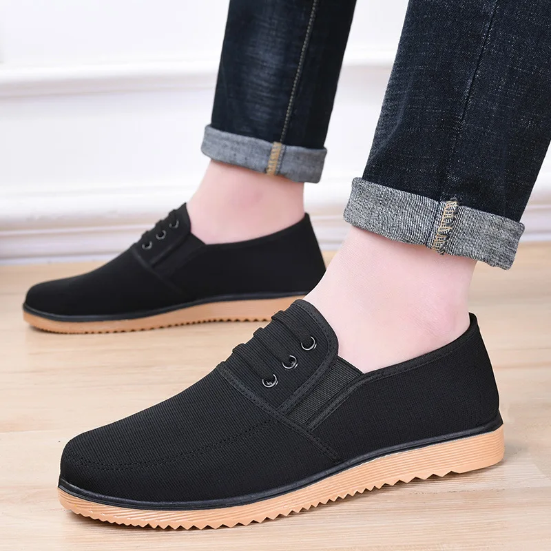Mens Work Shoes Wear Resistant Old Beijing Canvas Shoes Anti Slip Bean Bean Slip on Lazy Man Casual Shoes Comfortable Rubber ...
Mens Work Shoes Wear Resistant Old Beijing Canvas Shoes Anti Slip Bean Bean Slip on Lazy Man Casual Shoes Comfortable Rubber ...