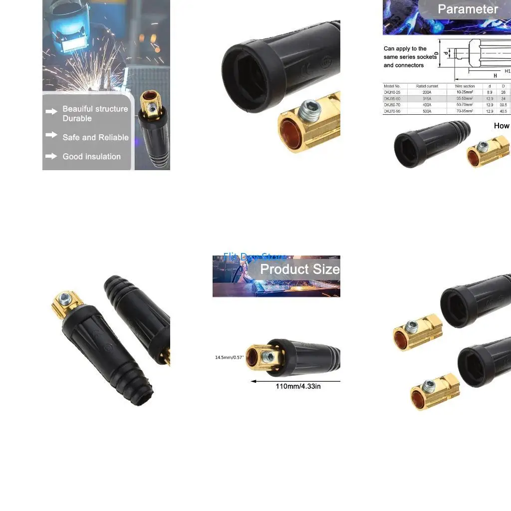 F92C 2Pack Welding Cable Joint Quick Connector DKJ35-50 DKL35-50 For AWG
F92C 2Pack Welding Cable Joint Quick Connector DKJ35-50 DKL35-50 For AWG
