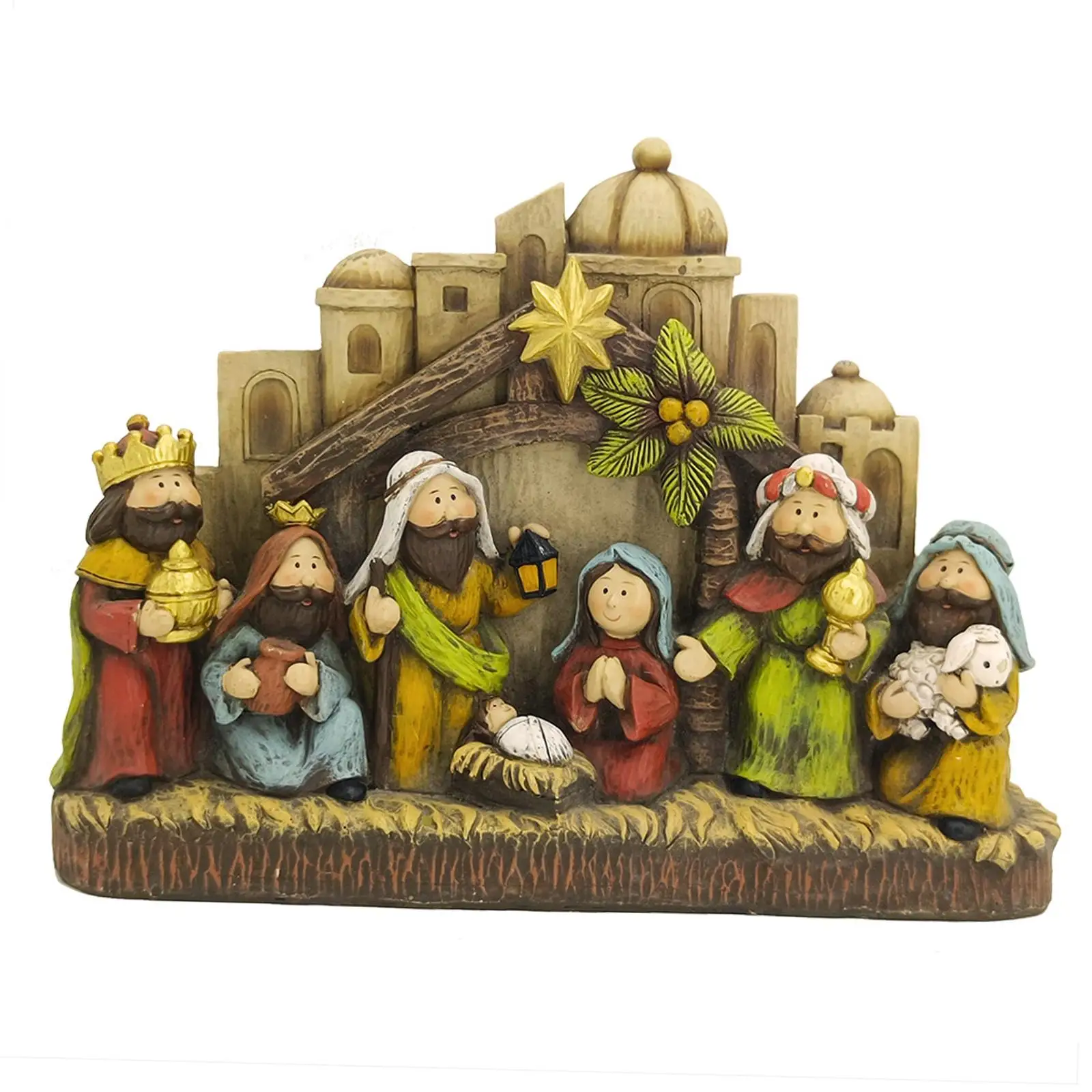 Nativity Scene Figurine Jesus Birth Sculpture Desktop Ornament Craft Jesus Child for Living Room Home Desktop Shelf Gift
Nativity Scene Figurine Jesus Birth Sculpture Desktop Ornament Craft Jesus Child for Living Room Home Desktop Shelf Gift