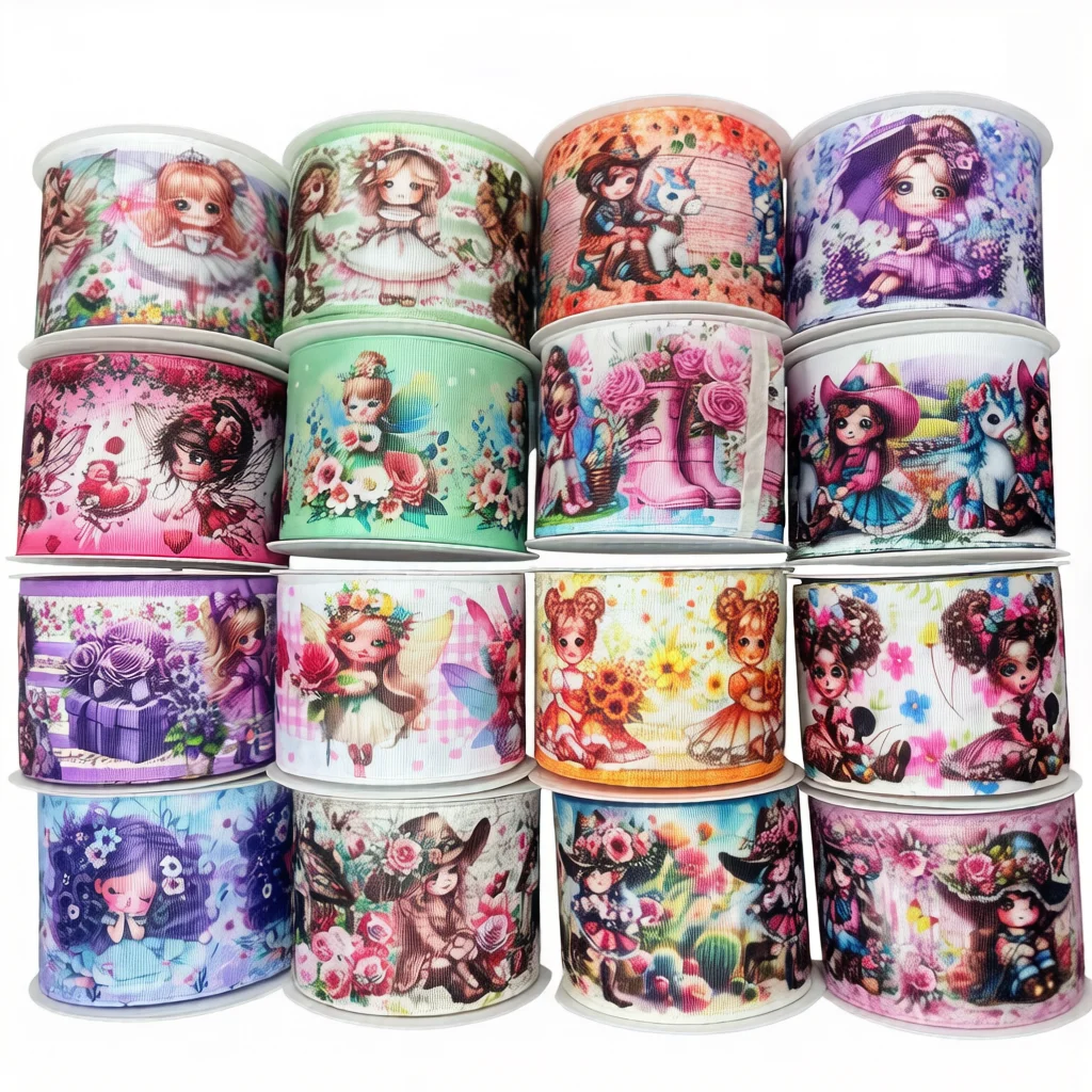 50yards Girls Cartoon Grosgrain Ribbon Printed Packing for DIY Hairbows Crafts Materials Accessories
50yards Girls Cartoon Grosgrain Ribbon Printed Packing for DIY Hairbows Crafts Materials Accessories