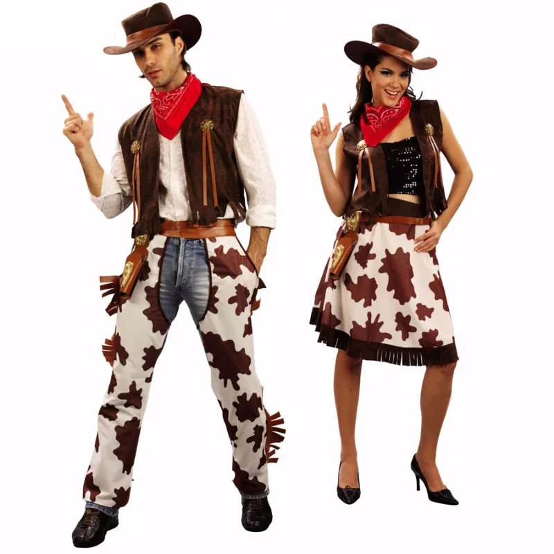 Halloween Party Cowboy Costume for Adult Men and Women Cowgirl Cosplay Western Dress Suit Halloween Carnival Cosplay Costumes
Halloween Party Cowboy Costume for Adult Men and Women Cowgirl Cosplay Western Dress Suit Halloween Carnival Cosplay Costumes