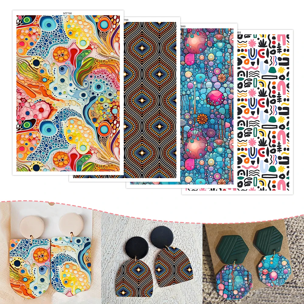Colorful Abstract Painted Pattern Soft Ceramic Earrings Water Soluble Disposable Sticker for Diy Jewelry Making Decal 2025
Colorful Abstract Painted Pattern Soft Ceramic Earrings Water Soluble Disposable Sticker for Diy Jewelry Making Decal 2025
