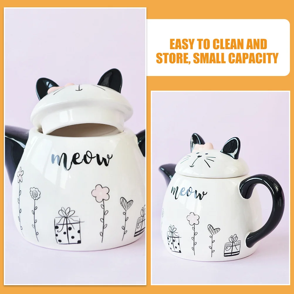 Cartoon Cat Ceramic Teapot 1 Piece Decorative Kungfu Tea Pot for Flowering Tea Brewing Easy Clean Teaware for Office Daily Use
Cartoon Cat Ceramic Teapot 1 Piece Decorative Kungfu Tea Pot for Flowering Tea Brewing Easy Clean Teaware for Office Daily Use