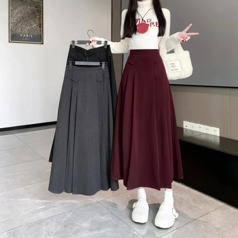Woolen pleated skirt with high waist, covers the hips and is slimmingaA-line midi skirt, high-waisted, thickened, winter skirt
Woolen pleated skirt with high waist, covers the hips and is slimmingaA-line midi skirt, high-waisted, thickened, winter skirt