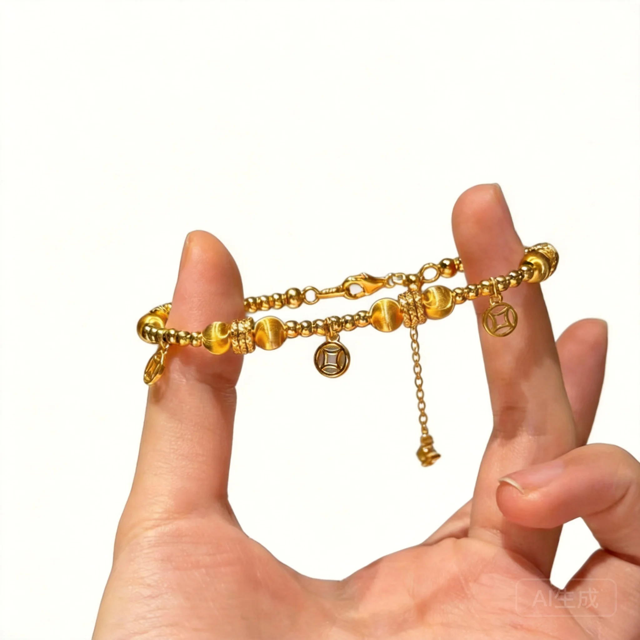 Chinese Style Lucky Wealth Attracting Gold Plated Bracelet For Women Adjustable Drawstring Brushed Cat Eye Beads Copper Coin Cha
Chinese Style Lucky Wealth Attracting Gold Plated Bracelet For Women Adjustable Drawstring Brushed Cat Eye Beads Copper Coin Cha