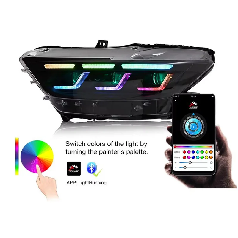 Suitable for Mustang RGB Headlights 2015 2016 2017 Mustang S550 Front Lamp Upgrade New LED DRL Automotive Accessories
Suitable for Mustang RGB Headlights 2015 2016 2017 Mustang S550 Front Lamp Upgrade New LED DRL Automotive Accessories