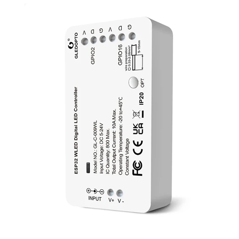 LED-контроллер GLEDOPTO ESP32 с подсветкой, устройство для самостоятельной регулировки яркости, режим динамического освещения WS2811, Ws2812b, SK6812, TM1814, WS2813, WS2815
LED-контроллер GLEDOPTO ESP32 с подсветкой, устройство для самостоятельной регулировки яркости, режим динамического освещения WS2811, Ws2812b, SK6812, TM1814, WS2813, WS2815