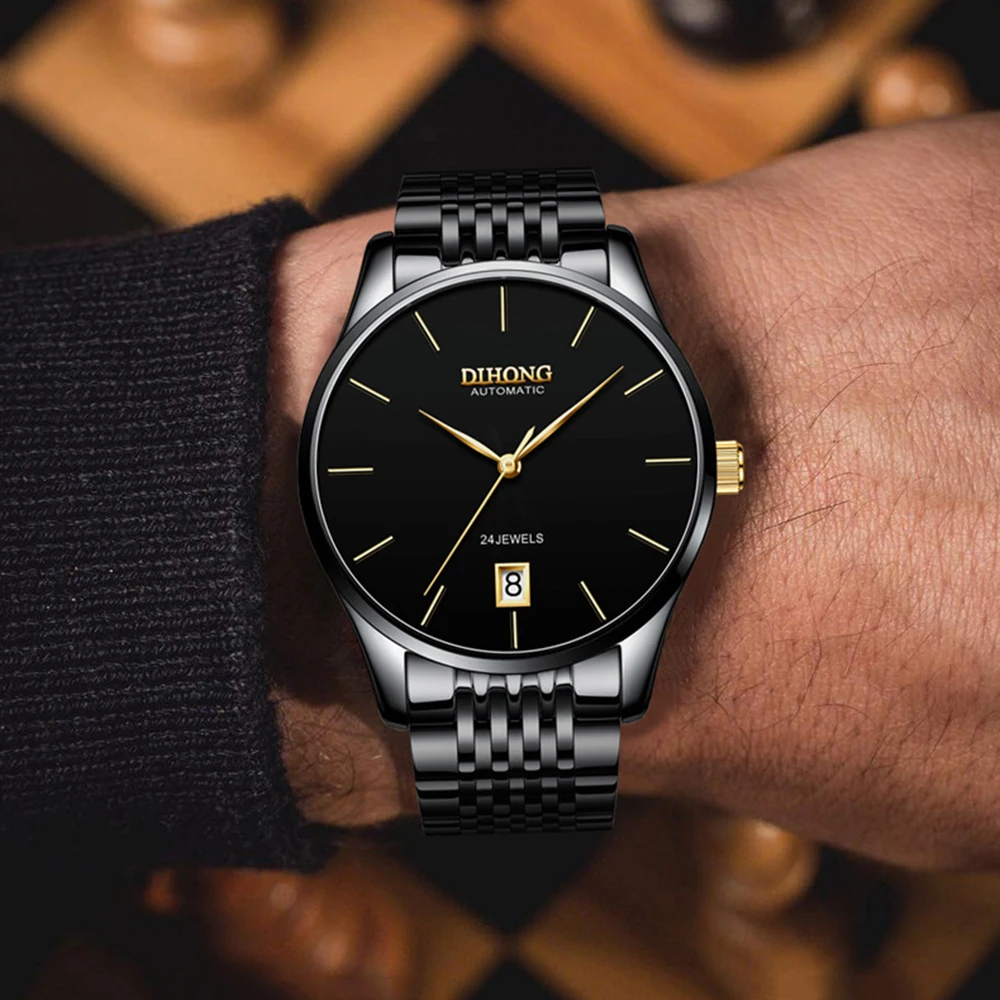 Luxury Watch Men Automatic Mechanical Wristwatches 39mm Business NH35 Stainless Steel Sapphire Glass 50m Waterproof Clock DIHONG
Luxury Watch Men Automatic Mechanical Wristwatches 39mm Business NH35 Stainless Steel Sapphire Glass 50m Waterproof Clock DIHONG