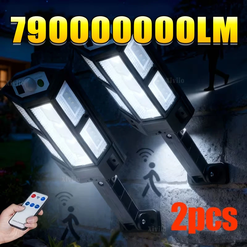 2PCS 79000000LM Solar Light Outdoor Irradiation 300㎡ Solar Lamp Motion Sensor Remote Control Wall Lighting Garden Street Lantern
2PCS 79000000LM Solar Light Outdoor Irradiation 300㎡ Solar Lamp Motion Sensor Remote Control Wall Lighting Garden Street Lantern