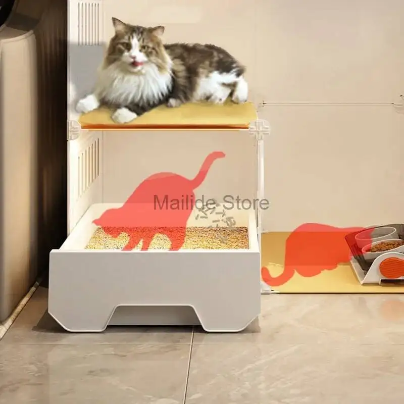 Nordic Cat Cages with Toilet Transparent Cat House Luxury Cat Villa Home Indoor Cat Cabinet Cat Litter Box Integrated Cat Cage
Nordic Cat Cages with Toilet Transparent Cat House Luxury Cat Villa Home Indoor Cat Cabinet Cat Litter Box Integrated Cat Cage