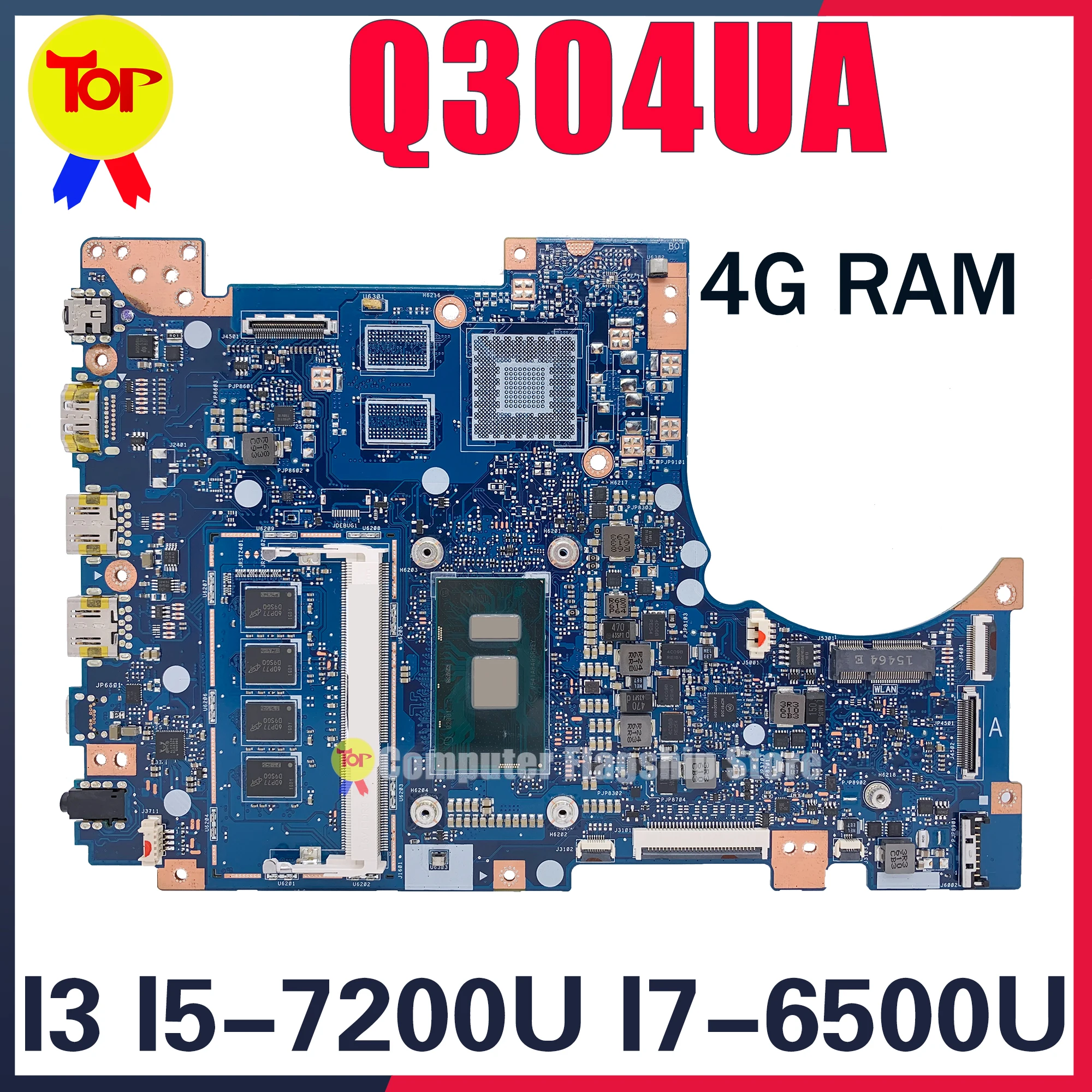 Q304UA Laptop Motherboard For ASUS Q304U Q304UAK I3-7100U I5-6200U I5-7200U I7-7500U I7-6500U 4GB-RAM Mainboard
Q304UA Laptop Motherboard For ASUS Q304U Q304UAK I3-7100U I5-6200U I5-7200U I7-7500U I7-6500U 4GB-RAM Mainboard