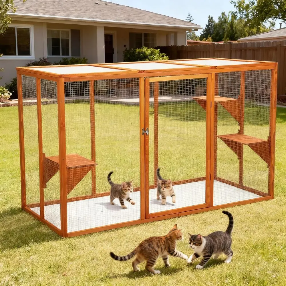 Large Outdoor Cat Enclosure, 71 Cats Patio, Waterproof Enclosure for Multiple Cats, Orange
Large Outdoor Cat Enclosure, 71 Cats Patio, Waterproof Enclosure for Multiple Cats, Orange