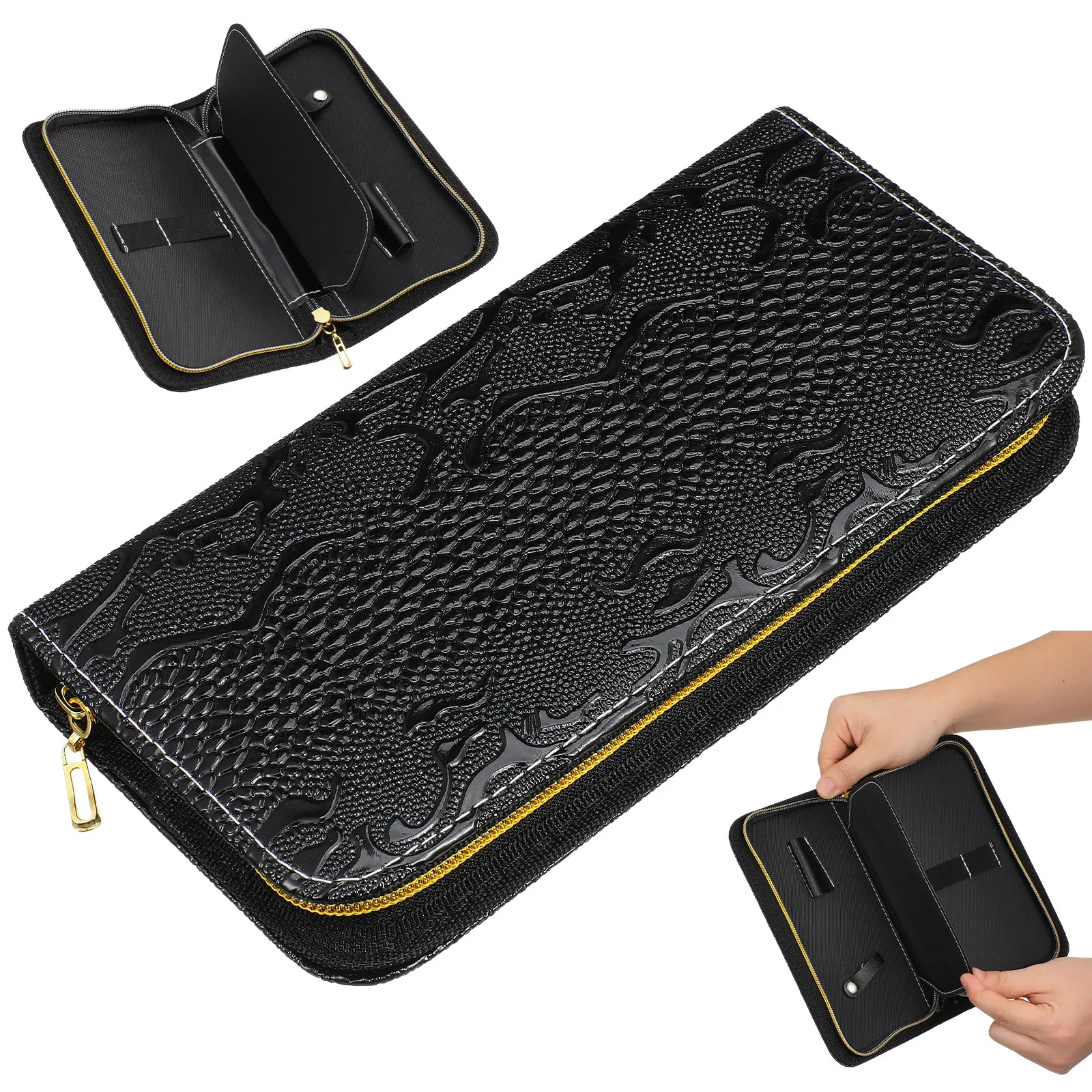 Stylish Hairdresser Scissor Case Heavy-Duty Scissor Holder Pouch Neat Aesthetic Design for Hairstylists Barbers on-The-Go Use
Stylish Hairdresser Scissor Case Heavy-Duty Scissor Holder Pouch Neat Aesthetic Design for Hairstylists Barbers on-The-Go Use