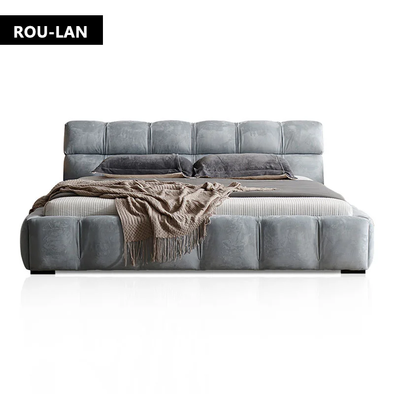 Modern minimalist fabric bed Modern master bedroom Italian minimalist light luxury designer double bed
Modern minimalist fabric bed Modern master bedroom Italian minimalist light luxury designer double bed