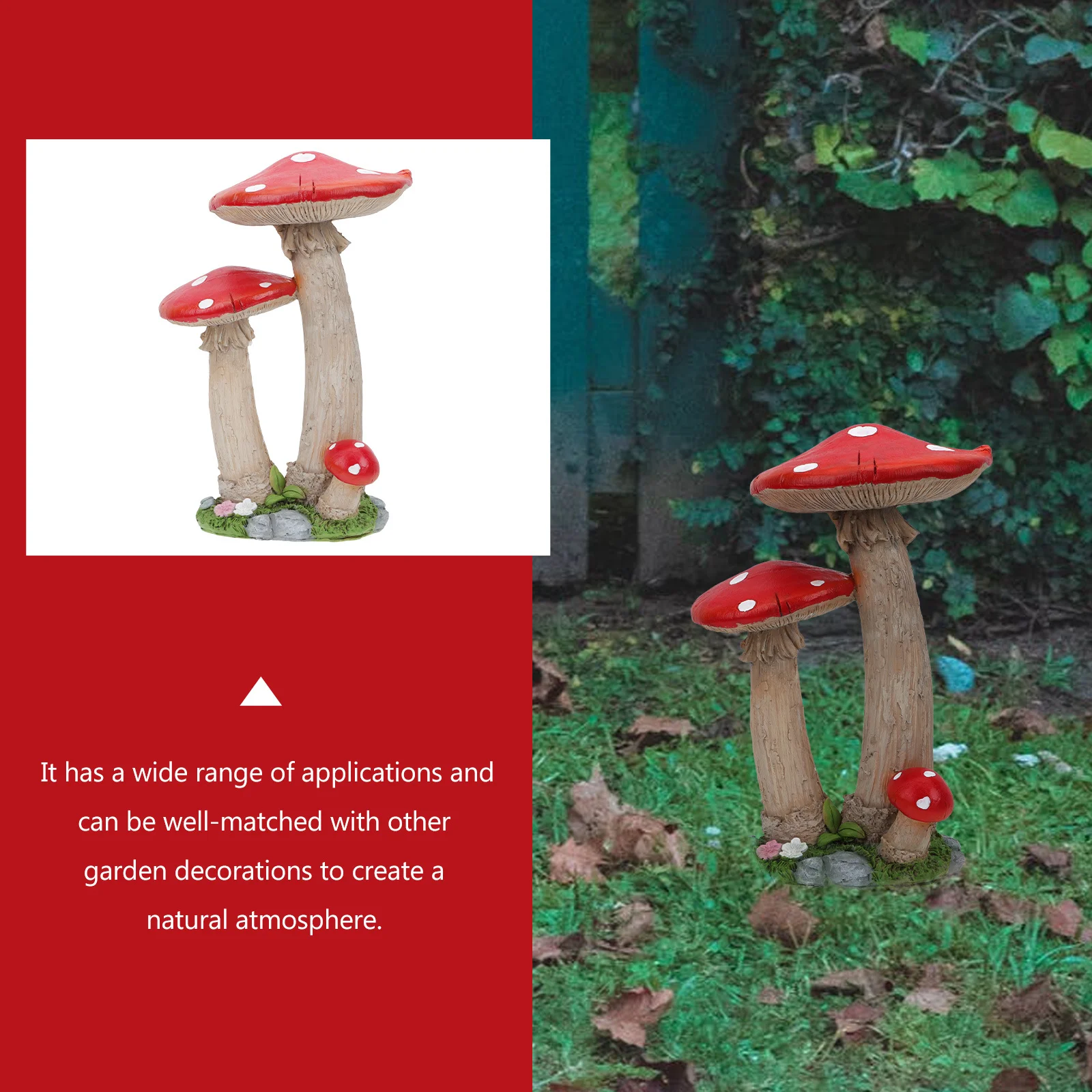 Resin Red Mushroom Ornament Durable Garden Decor Outdoor Landscape Resin Mushroom Adornments DIY Bonsai Decorations
Resin Red Mushroom Ornament Durable Garden Decor Outdoor Landscape Resin Mushroom Adornments DIY Bonsai Decorations