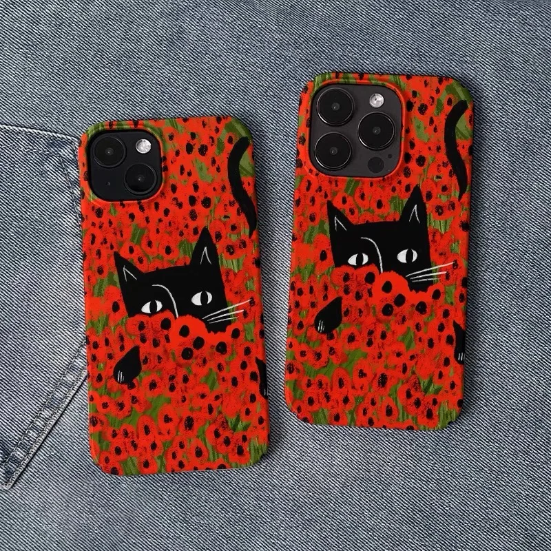 Ins Red Flower Sea Black Cat Case for IPHONE 17 16ProMax 15 14 13 12 11 PRO Plus Acrylic TPU Two in One Magnetic Phone Cases
Ins Red Flower Sea Black Cat Case for IPHONE 17 16ProMax 15 14 13 12 11 PRO Plus Acrylic TPU Two in One Magnetic Phone Cases