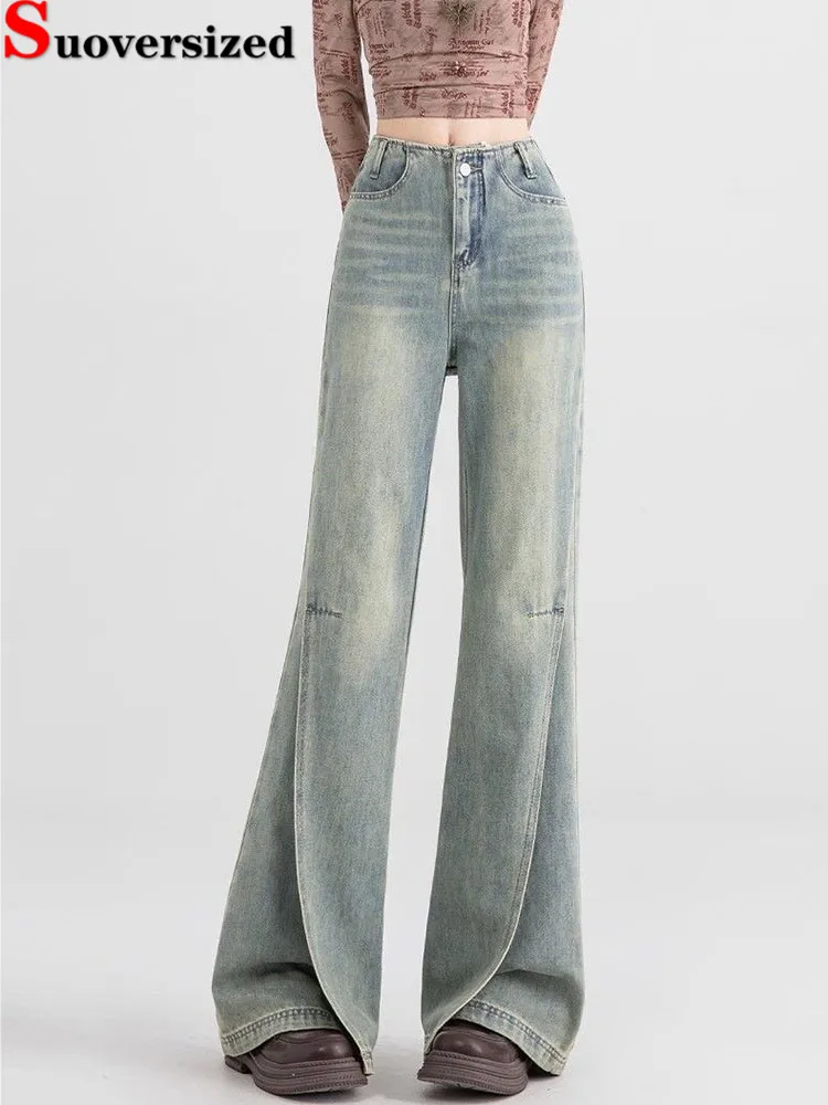 High Waisted Vintage Flared Jeans Women's Casual Streetwear Baggy Vaqueros Straight Retro Loose Fashion Wide Leg Denim Pants
High Waisted Vintage Flared Jeans Women's Casual Streetwear Baggy Vaqueros Straight Retro Loose Fashion Wide Leg Denim Pants