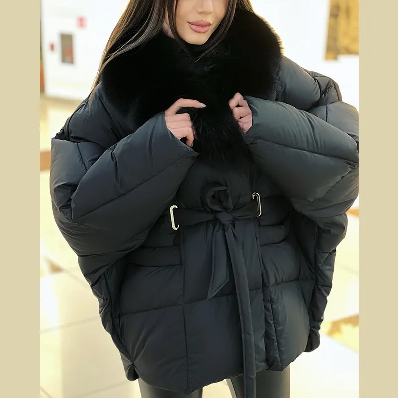 Ele Waist-Cinching Cotton Jaet with Detachable Fur Collar And kets Korean Sle Thiened Long Sve Coat for Women
Ele Waist-Cinching Cotton Jaet with Detachable Fur Collar And kets Korean Sle Thiened Long Sve Coat for Women