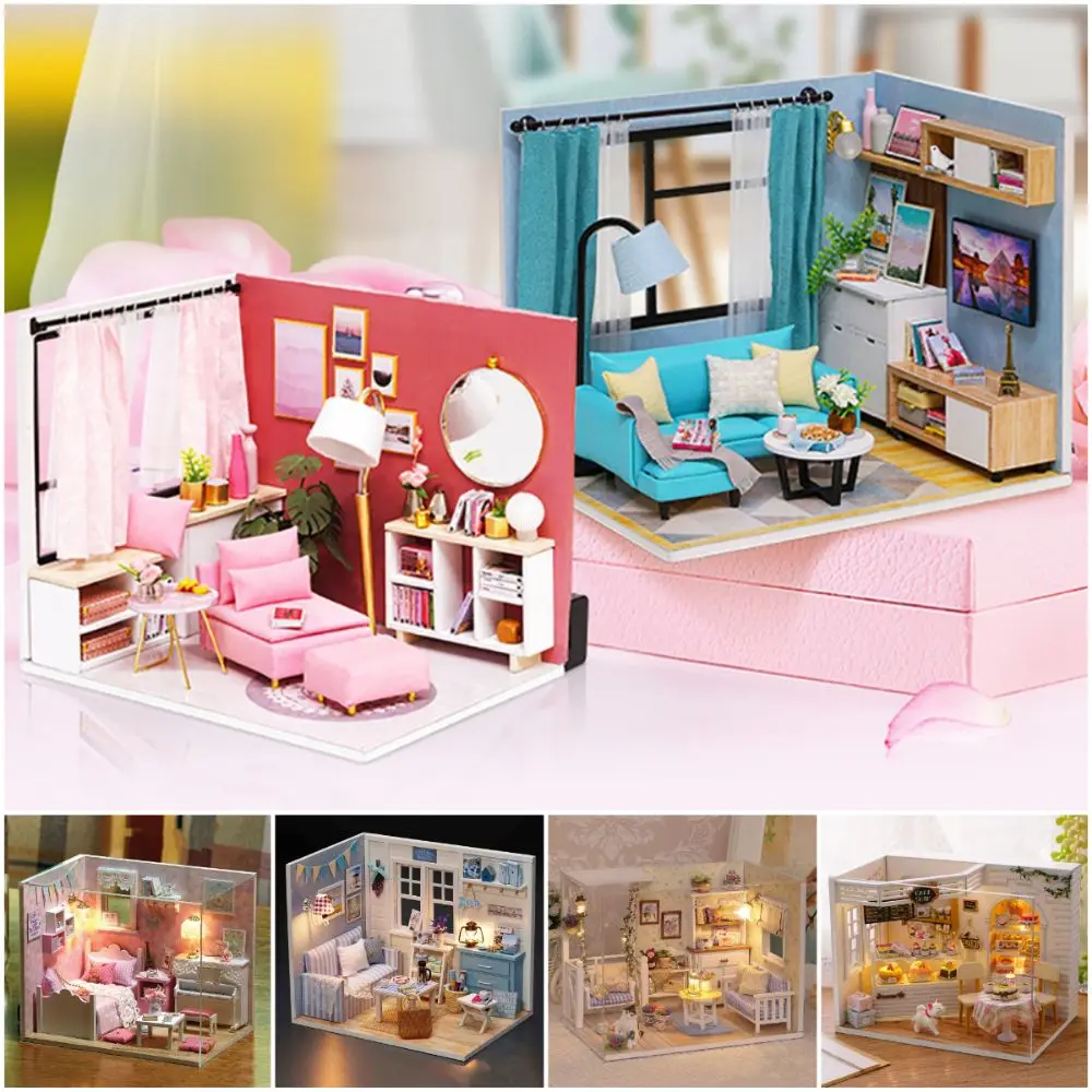 Multicolor Handmade Assembly Dollhouse Models Princess Room Livingroom DIY Dollhouse Material Kit Wood With Lights
Multicolor Handmade Assembly Dollhouse Models Princess Room Livingroom DIY Dollhouse Material Kit Wood With Lights