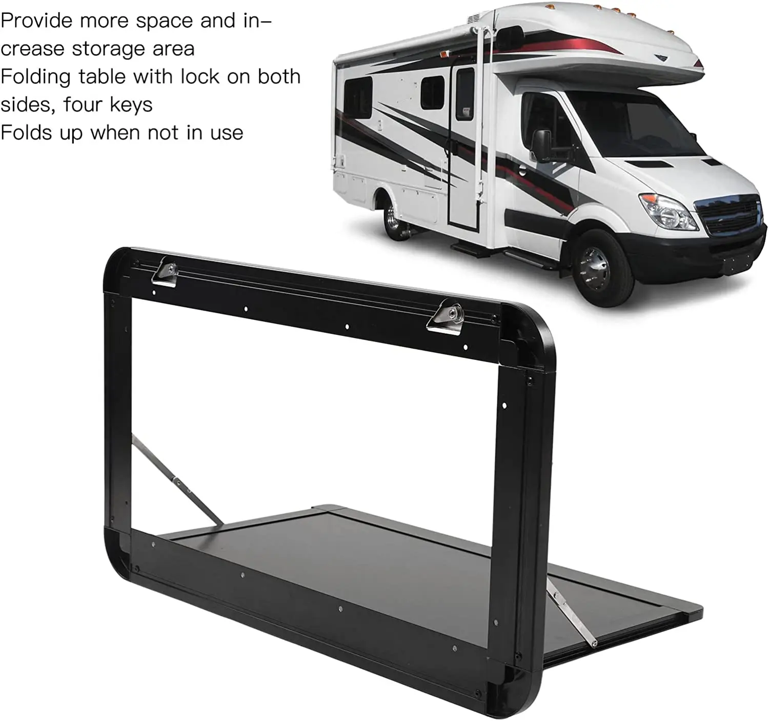 OVOVS Camper External Wall Mount Dinning Table With 25KG 55Lbs Max Load RV Folding Table Motorhome Folding Lockable Table
OVOVS Camper External Wall Mount Dinning Table With 25KG 55Lbs Max Load RV Folding Table Motorhome Folding Lockable Table