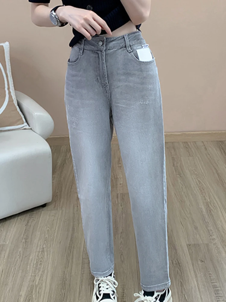 Fashionable High Waist Dad Jeans Casual Slimming 9-Length Harem Denim Pants Women Trendy Spring Autumn Cotton Stretch Denim
Fashionable High Waist Dad Jeans Casual Slimming 9-Length Harem Denim Pants Women Trendy Spring Autumn Cotton Stretch Denim