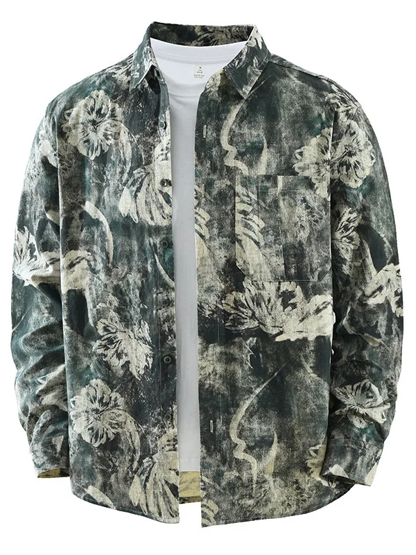 Trendy Tropical Print Long Sleeve Cotton Shirt Men's Casual Loose Fit Pure Cotton Collared Loose Shirt Street Style Fashion
Trendy Tropical Print Long Sleeve Cotton Shirt Men's Casual Loose Fit Pure Cotton Collared Loose Shirt Street Style Fashion