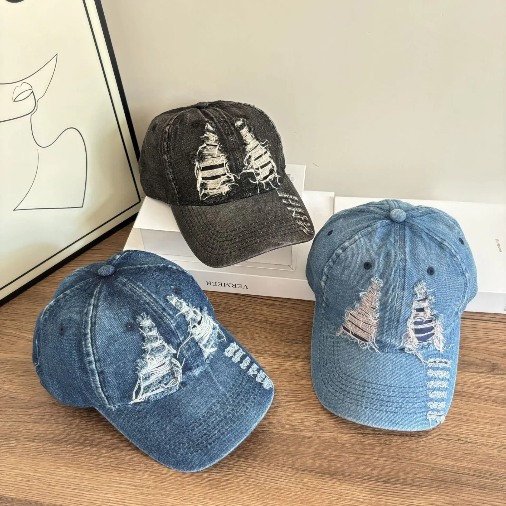 denim baseball cap for women and men distressed vintage worn-out cotton caps
denim baseball cap for women and men distressed vintage worn-out cotton caps